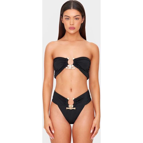 Haut de maillot de bain bandeau à empiècement martelé - PrettyLittleThing - Modalova