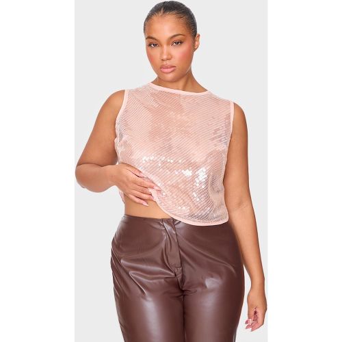 Plus Top long sans manches à sequins - PrettyLittleThing - Modalova