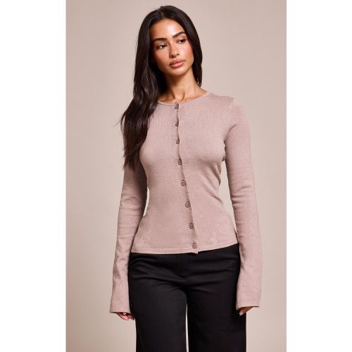Petite Cardigan en maille tricot fine à boutons | Taille Large - PrettyLittleThing - Modalova