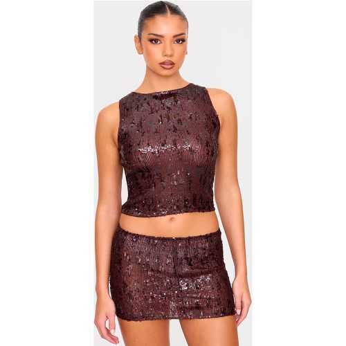 Top long à sequins - PrettyLittleThing - Modalova