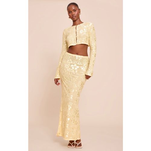 Jupe longue transparente fleurie - PrettyLittleThing - Modalova