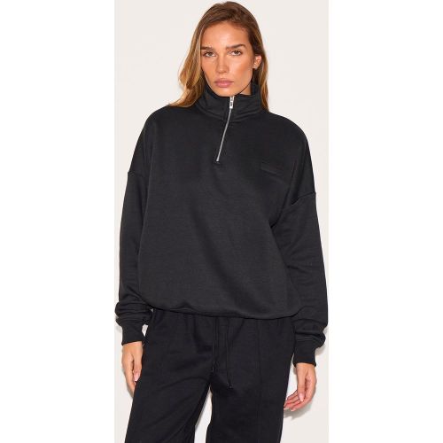 Top oversize en sweat à quart de zip - PrettyLittleThing - Modalova
