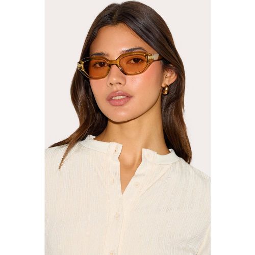 Lunettes de soleil style oeil de chat en acrylique - PrettyLittleThing - Modalova