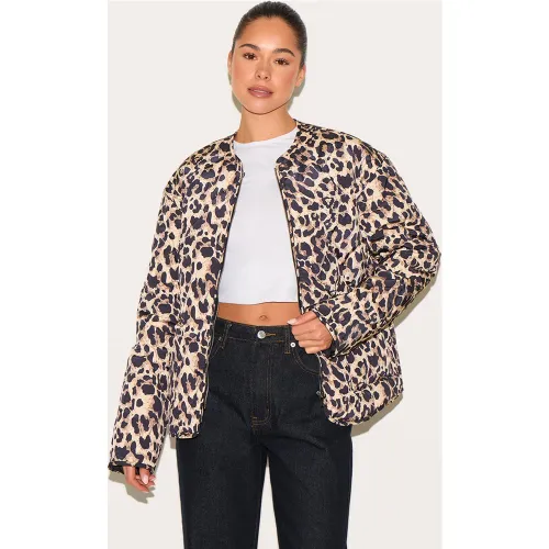 Veste matelassée imprimé à zip - PrettyLittleThing - Modalova