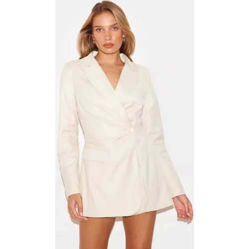 Combishort de tailleur tissé à manches longues et taille cintrée - PrettyLittleThing - Modalova