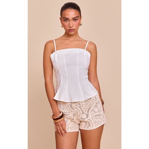 Débardeur péplum en coton - PrettyLittleThing - Modalova