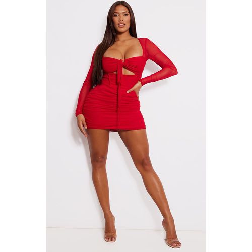 Shape Robe moulante en mesh à détail corset et découpes - PrettyLittleThing - Modalova