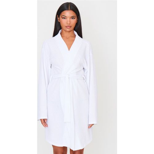 Robe de chambre gaufrée blanche - PrettyLittleThing - Modalova