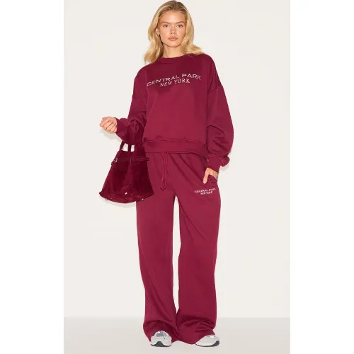 Jogging large brodé "Central Park" - PrettyLittleThing - Modalova
