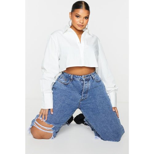 Plus Chemise courte oversize en coton | Taille 50 - PrettyLittleThing - Modalova
