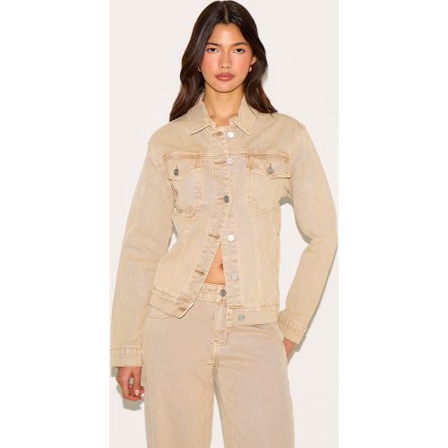 Veste ajustée en jean côtelé délavé - PrettyLittleThing - Modalova