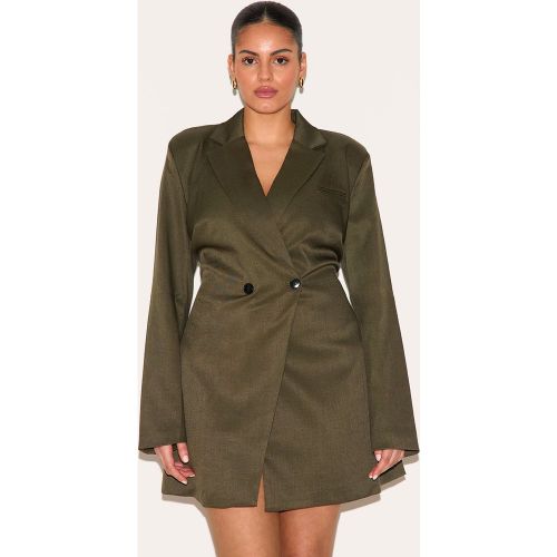 Plus Robe blazer tissée à taille cintrée - PrettyLittleThing - Modalova
