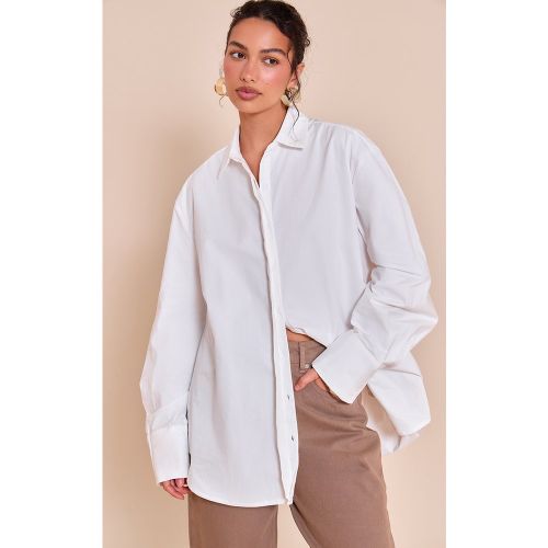 Chemise en coton à manchettes oversizes | Taille 38 - PrettyLittleThing - Modalova
