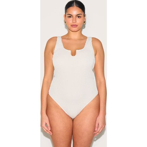 Plus Maillot de bain crêpé à col rond - PrettyLittleThing - Modalova