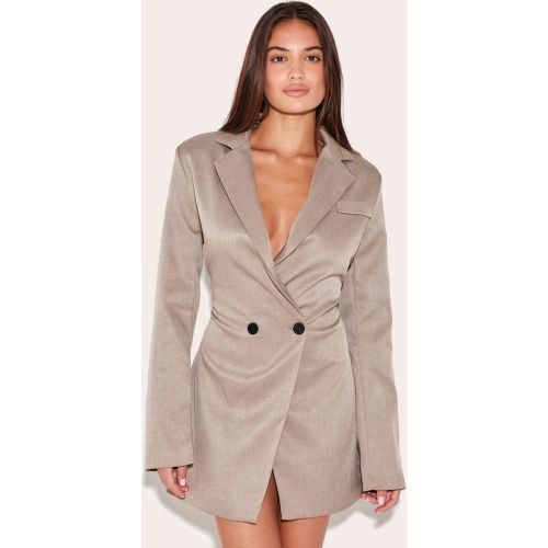 Robe blazer tissée à taille cintrée et double boutonnière - PrettyLittleThing - Modalova