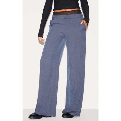 Tall Pantalon large à taille contrastante en mesh - PrettyLittleThing - Modalova