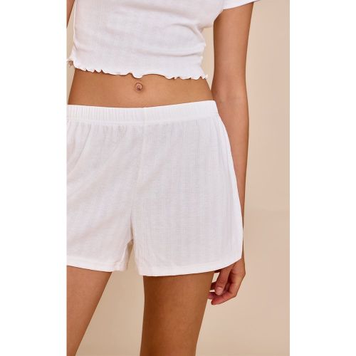 Shorts de pyjama en maille pointelle - PrettyLittleThing - Modalova