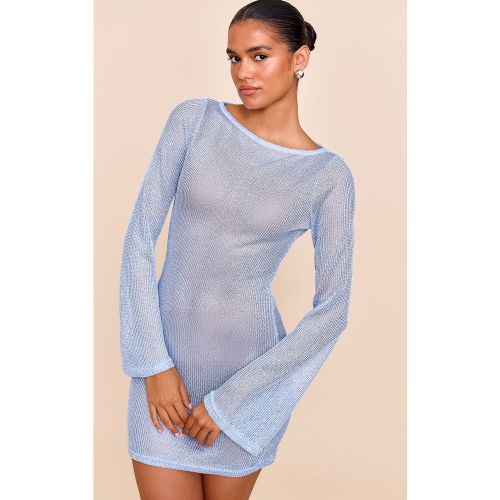 Mini robe en maille tricot à sequins texturés | Taille Large - PrettyLittleThing - Modalova