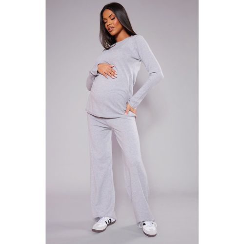 Maternité Jogging de grossesse large en maille tricot - PrettyLittleThing - Modalova