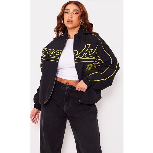 Plus Bomber pilote oversize à zip et slogan - PrettyLittleThing - Modalova