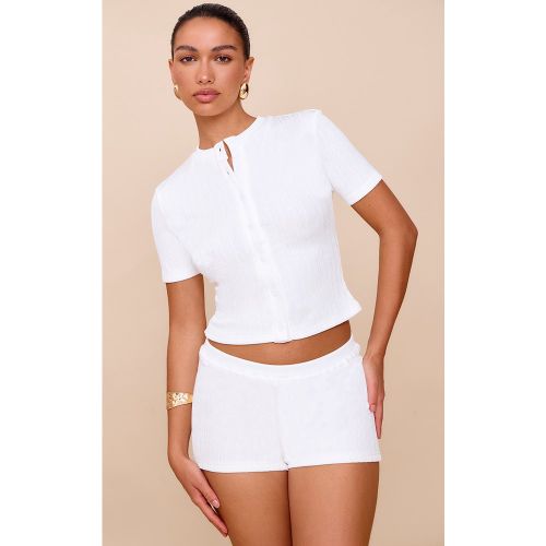Top long texturé à boutons - PrettyLittleThing - Modalova