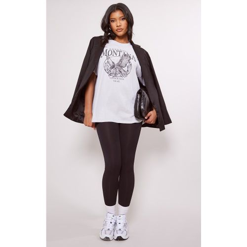T-shirt oversize à slogan Montana - PrettyLittleThing - Modalova