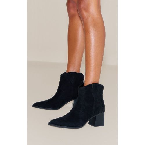 Bottines pointues en suédine à petit talon carré - PrettyLittleThing - Modalova
