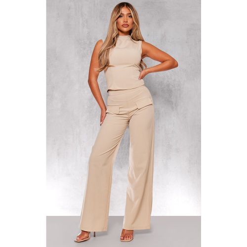 Pantalon large de tailleur tissé à détail poches - PrettyLittleThing - Modalova