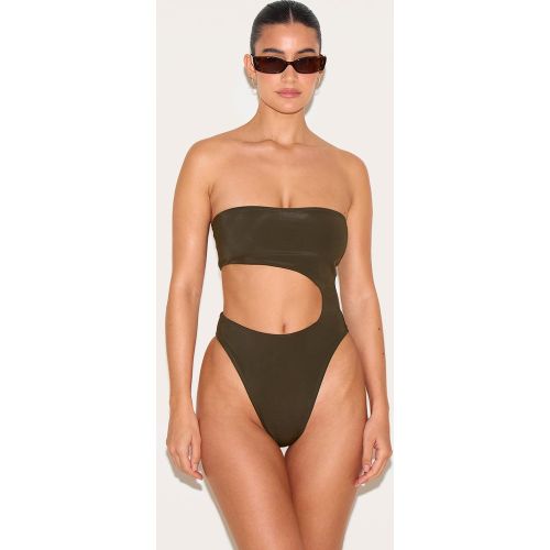 Maillot de bain bustier échancré et découpé - PrettyLittleThing - Modalova