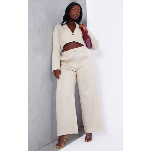 Plus Pantalon de tailleur ajusté effet lin - PrettyLittleThing - Modalova