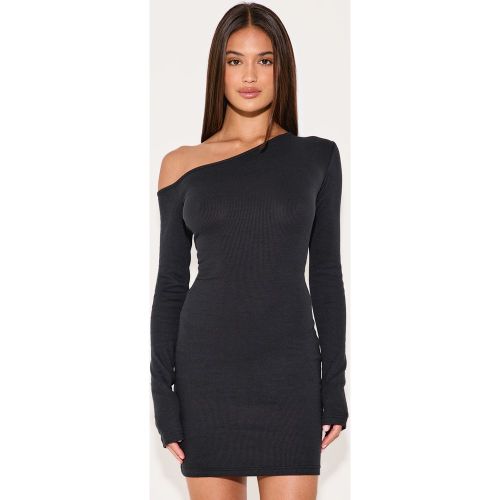 Mini robe côtelée à détail asymétrique - PrettyLittleThing - Modalova
