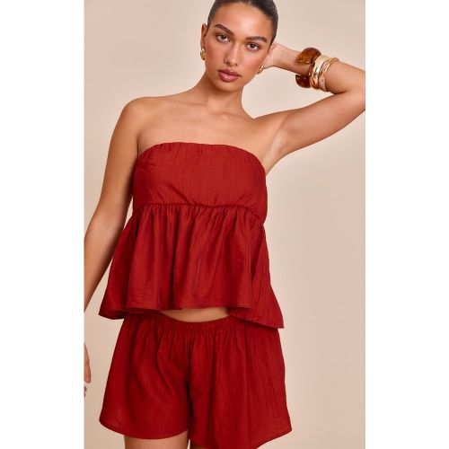 Top bustier long texturé - PrettyLittleThing - Modalova