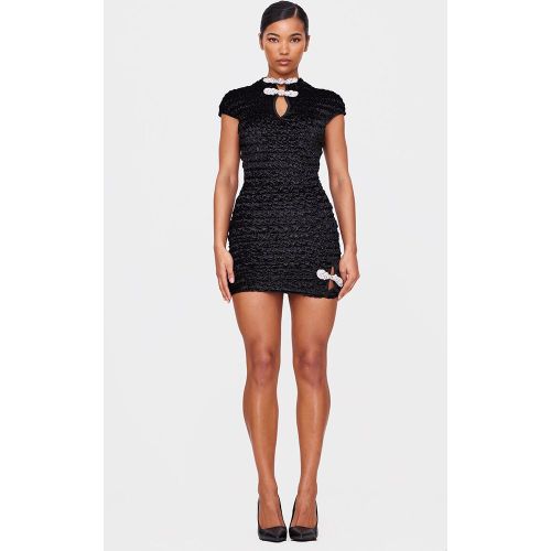 Mini robe satinée texturée à détail noeuds - PrettyLittleThing - Modalova