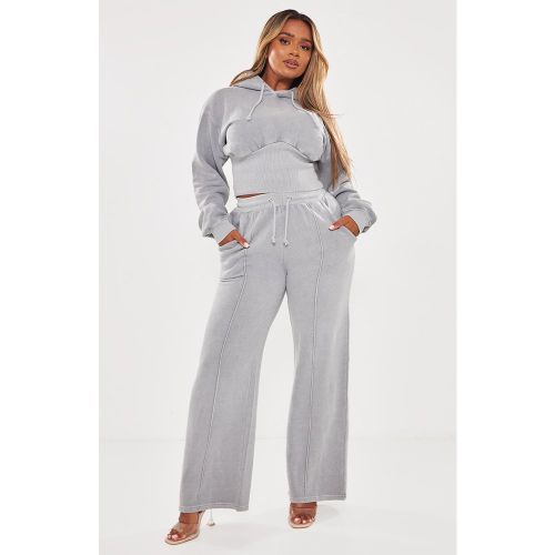 Shape Jogging large en sweat gris clair à lisérés surjetés - PrettyLittleThing - Modalova