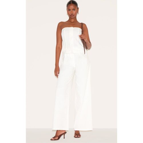 Combinaison bustier de tailleur large en effet lin mélangé - PrettyLittleThing - Modalova
