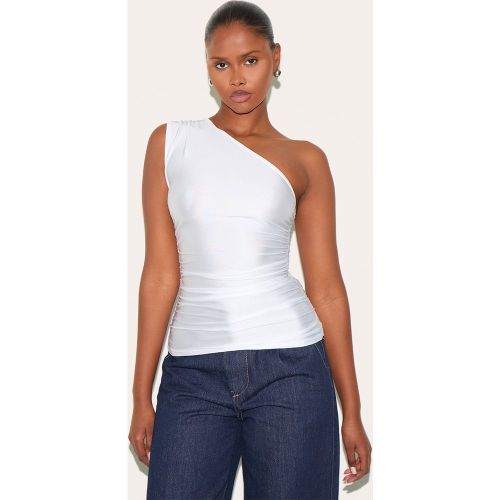 Top long moulant stretch froncé sur le côté | Taille 38 - PrettyLittleThing - Modalova