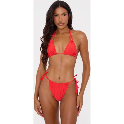 Mini-haut de maillot de bain dos nu triangle froncé Mix & Match - PrettyLittleThing - Modalova