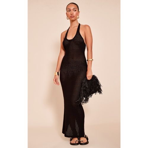 Robe longue en maille style crochet à dos nu - PrettyLittleThing - Modalova