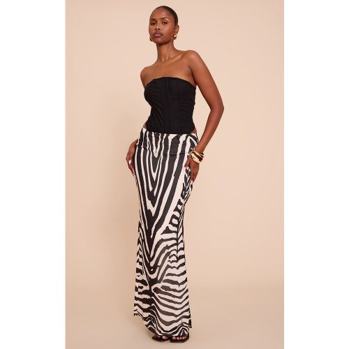 Jupe mi-longue en mousseline de soie à imprimé - PrettyLittleThing - Modalova