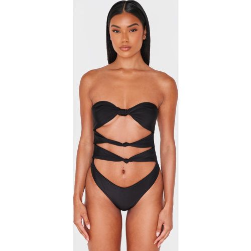 Maillot de bain à découpes et détails noués - PrettyLittleThing - Modalova