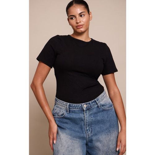 Plus Body en coton à col ras et manches courtes | Taille 48 - PrettyLittleThing - Modalova