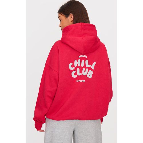 Hoodie oversize à slogan 'Chill Club' en relief - PrettyLittleThing - Modalova