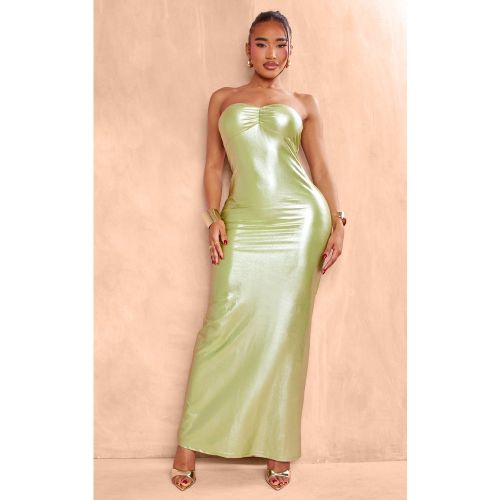 Shape Robe longue bustier métallisée froncée derrière - PrettyLittleThing - Modalova