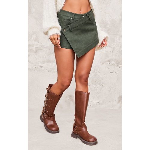Jupe-short en PU style portefeuille - PrettyLittleThing - Modalova