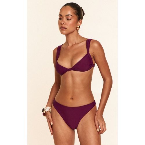 Haut de maillot de bain noué devant à bonnets froncés - PrettyLittleThing - Modalova