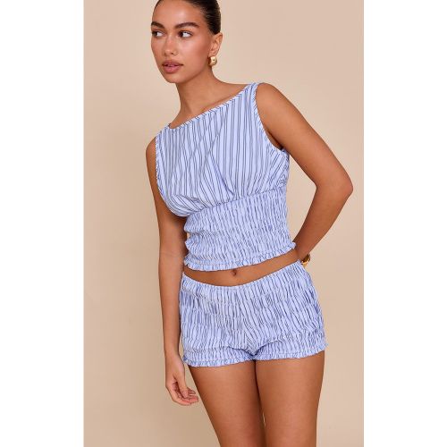 Mini short froncé à rayures - PrettyLittleThing - Modalova