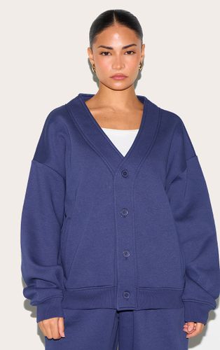 Petite Sweat-shirt à boutons à poches sur les côtés | Taille Large - PrettyLittleThing - Modalova