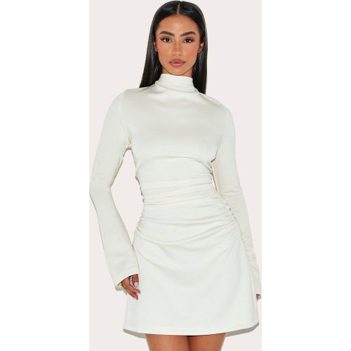 Petite Mini robe modal froncée à manches longues - PrettyLittleThing - Modalova