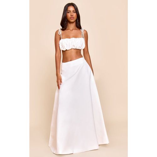 Petite Jupe trapèze longue blanche - PrettyLittleThing - Modalova