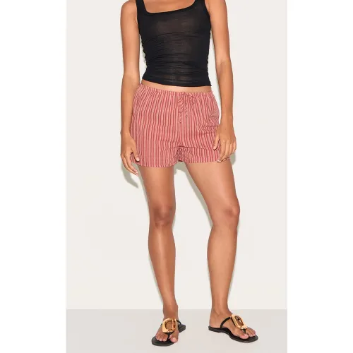 Short fluide en coton à fines rayures - PrettyLittleThing - Modalova
